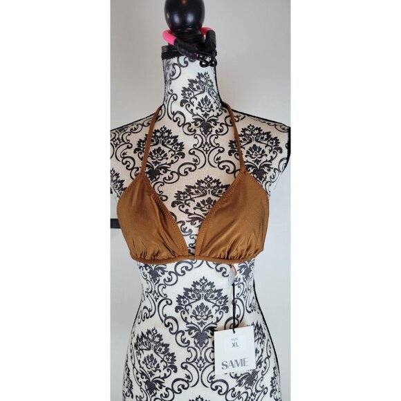 SAME LOS ANGELES BIKINY WOMENS Triangle Top Bronze SZ XLarge - Picture 4 of 6